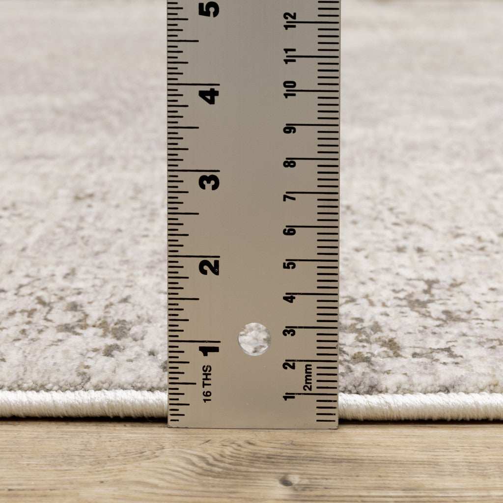 2' X 8' Beige Ivory Tan Grey And Brown Abstract Power Loom Stain Resistant Runner Rug - Homeroots - Flyclothing LLC