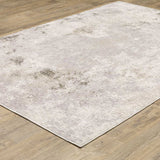 10' X 13' Beige Ivory Tan Grey And Brown Abstract Power Loom Stain Resistant Area Rug - Homeroots - Flyclothing LLC