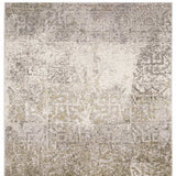 10' X 13' Ivory Grey Tan Brown And Beige Abstract Power Loom Stain Resistant Area Rug - Homeroots - Flyclothing LLC