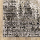 8' X 11' Grey Beige Charcoal Brown Tan And Ivory Abstract Power Loom Stain Resistant Area Rug - Homeroots - Flyclothing LLC