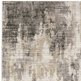 10' X 13' Gray And Ivory Abstract Power Loom Area Rug - Homeroots