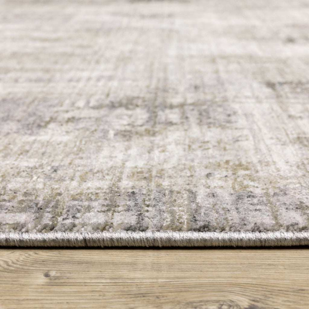 10' X 13' Gray And Ivory Abstract Power Loom Area Rug - Homeroots - Flyclothing LLC