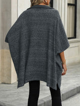 Slit Quarter Zip Half Sleeve Sweater - Trendsi - Flyclothing LLC