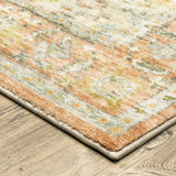 2' X 8' Blue And Orange Abstract Power Loom Stain Resistant Runner Rug - Homeroots