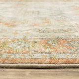 2' X 8' Blue And Orange Abstract Power Loom Stain Resistant Runner Rug - Homeroots - Flyclothing LLC