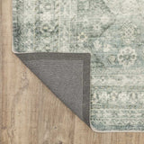 2' X 8' Blue Ivory And Grey Oriental Power Loom Stain Resistant Runner Rug - Homeroots - Flyclothing LLC
