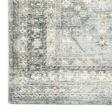 8' X 10' Blue Ivory And Grey Oriental Power Loom Stain Resistant Area Rug - Homeroots - Flyclothing LLC