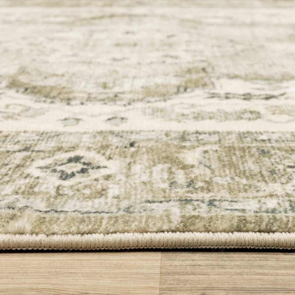 2' X 8' Tan Ivory Grey And Beige Oriental Power Loom Stain Resistant Runner Rug - Homeroots - Flyclothing LLC
