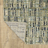 10' X 13' Green Blue Ivory Beige And Light Blue Abstract Power Loom Stain Resistant Area Rug - Homeroots - Flyclothing LLC