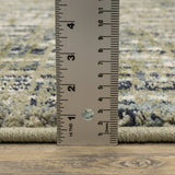 10' X 13' Green Blue Ivory Beige And Light Blue Abstract Power Loom Stain Resistant Area Rug - Homeroots - Flyclothing LLC