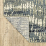 10' X 13' Grey Beige Blue And Light Blue Abstract Power Loom Stain Resistant Area Rug - Homeroots - Flyclothing LLC