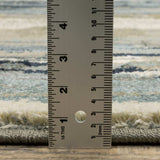 10' X 13' Blue Green Grey Light Blue And Beige Abstract Power Loom Stain Resistant Area Rug - Homeroots - Flyclothing LLC