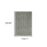 10' X 13' Blue Ivory Grey And Light Blue Geometric Power Loom Stain Resistant Area Rug - Homeroots - Flyclothing LLC