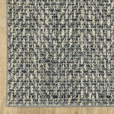 10' X 13' Blue Ivory Grey And Light Blue Geometric Power Loom Stain Resistant Area Rug - Homeroots