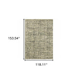 10' X 13' Beige Grey Ivory And Sage Blue Geometric Power Loom Stain Resistant Area Rug - Homeroots - Flyclothing LLC