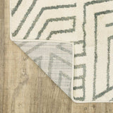 10' X 13' Gray And Ivory Geometric Power Loom Area Rug - Homeroots - Flyclothing LLC
