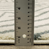 10' X 13' Gray And Ivory Geometric Power Loom Area Rug - Homeroots - Flyclothing LLC