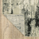 10' X 13' Grey Beige Charcoal And Blue Abstract Power Loom Stain Resistant Area Rug - Homeroots - Flyclothing LLC