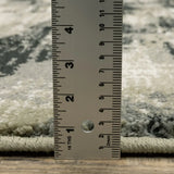 10' X 13' Grey Beige Charcoal And Blue Abstract Power Loom Stain Resistant Area Rug - Homeroots - Flyclothing LLC