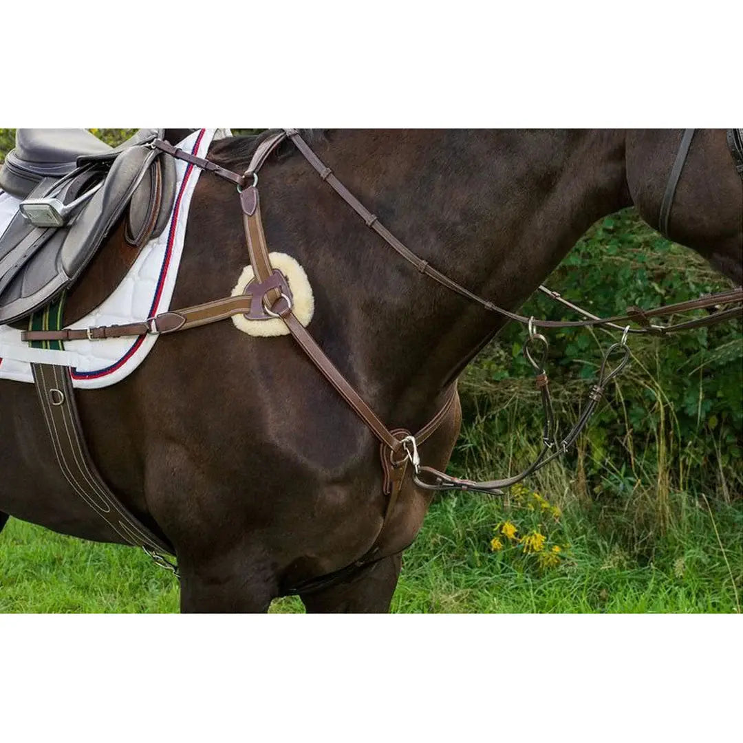 Henri de Rivel Pro 5 Point Elastic Breastplate Martingale with Running Attachment - Breeches.com - Flyclothing LLC