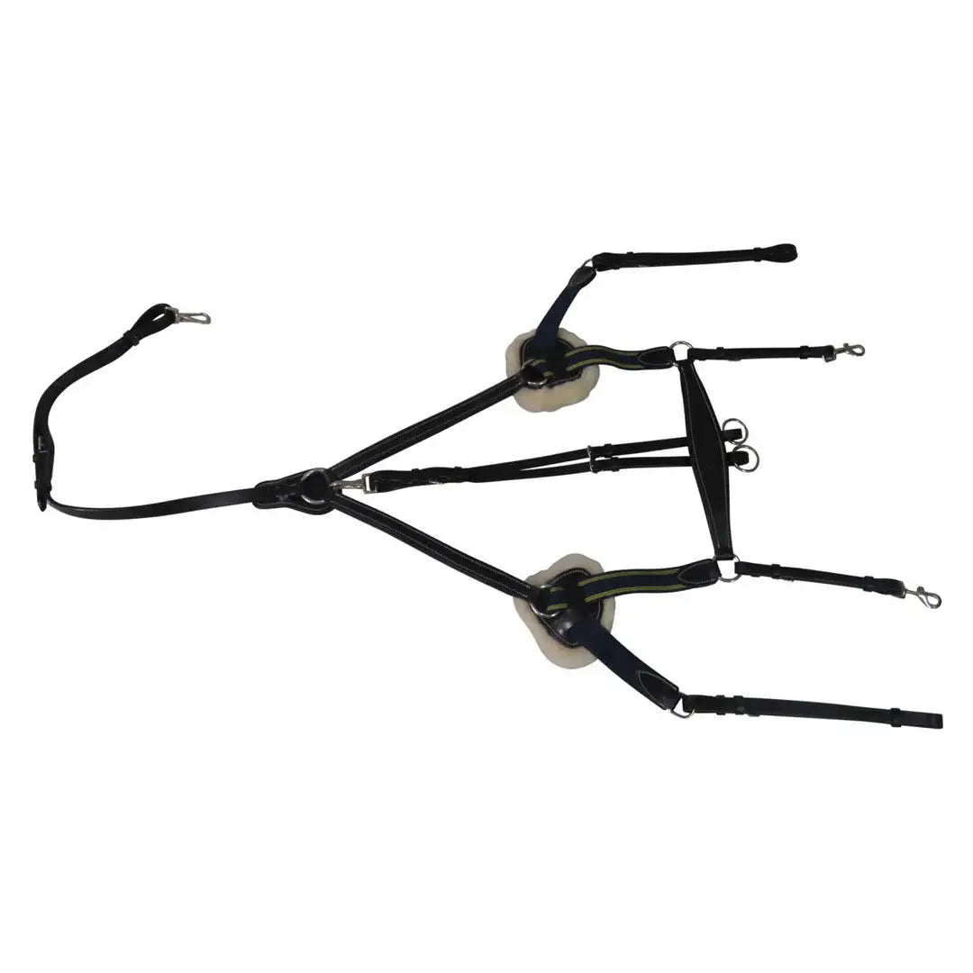 Henri de Rivel Pro 5 Point Elastic Breastplate Martingale with Running Attachment - Breeches.com - Flyclothing LLC