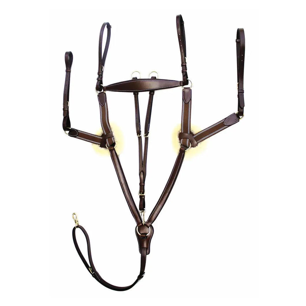Henri de Rivel Pro 5 Point Elastic Breastplate Martingale with Running Attachment - Breeches.com - Flyclothing LLC