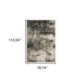 6' X 9' Charcoal Grey And Beige Abstract Power Loom Stain Resistant Area Rug - Homeroots - Flyclothing LLC