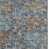 4' X 6' Blue Teal Gold Rust And Beige Abstract Power Loom Stain Resistant Area Rug - Homeroots - Flyclothing LLC