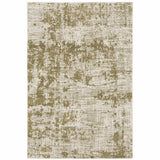 5' X 7' Beige Gold And Grey Abstract Power Loom Stain Resistant Area Rug - Homeroots - Flyclothing LLC