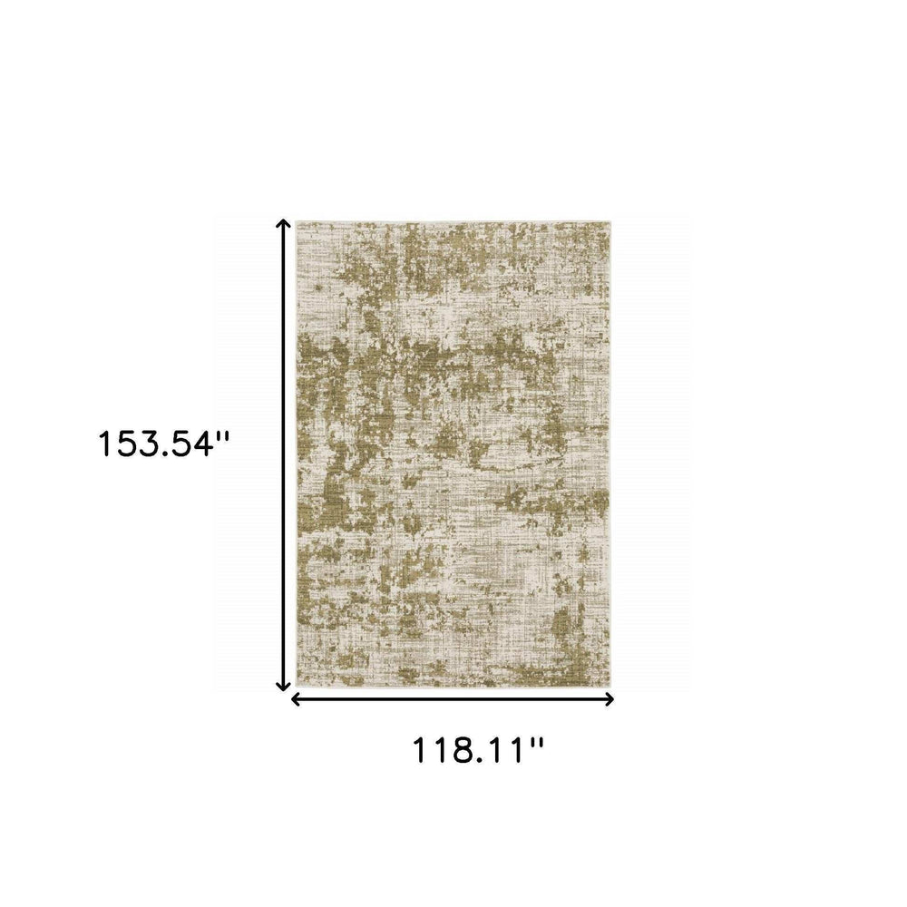 10' X 13' Beige Gold And Grey Abstract Power Loom Stain Resistant Area Rug - Homeroots - Flyclothing LLC