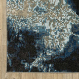 5' X 7' Blue Grey Charcoal And Beige Abstract Power Loom Stain Resistant Area Rug - Homeroots - Flyclothing LLC