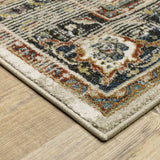 2' X 8' Beige Blue Green Rust And Grey Oriental Power Loom Stain Resistant Runner Rug - Homeroots - Flyclothing LLC
