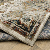 2' X 8' Beige Blue Green Rust And Grey Oriental Power Loom Stain Resistant Runner Rug - Homeroots - Flyclothing LLC