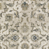 5' X 7' Beige Gold Blue And Grey Oriental Power Loom Stain Resistant Area Rug - Homeroots - Flyclothing LLC