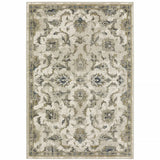 6' X 9' Beige Gold Blue And Grey Oriental Power Loom Stain Resistant Area Rug - Homeroots - Flyclothing LLC
