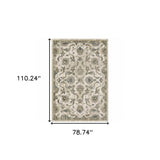 6' X 9' Beige Gold Blue And Grey Oriental Power Loom Stain Resistant Area Rug - Homeroots - Flyclothing LLC