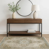 4' X 6' Grey Blue Beige And Gold Oriental Power Loom Stain Resistant Area Rug - Homeroots - Flyclothing LLC