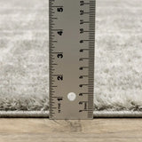 2' X 8' Grey And Ivory Abstract Shag Power Loom Stain Resistant Runner Rug - Homeroots - Flyclothing LLC
