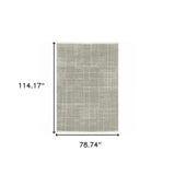 6' X 9' Grey And Ivory Geometric Shag Power Loom Stain Resistant Area Rug - Homeroots - Flyclothing LLC