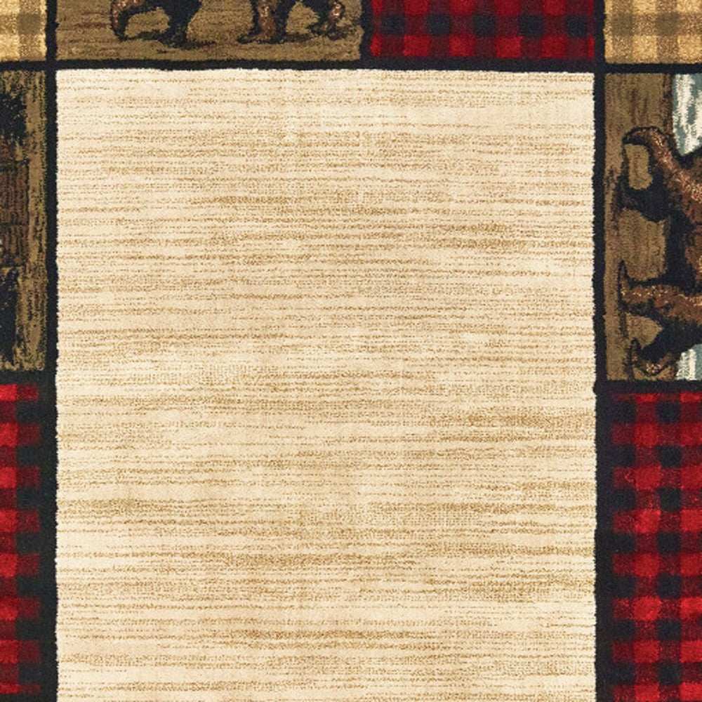 6' X 9' Ivory Southwestern Power Loom Stain Resistant Area Rug - Homeroots - Flyclothing LLC