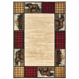 10' X 13' Ivory Southwestern Power Loom Stain Resistant Area Rug - Homeroots