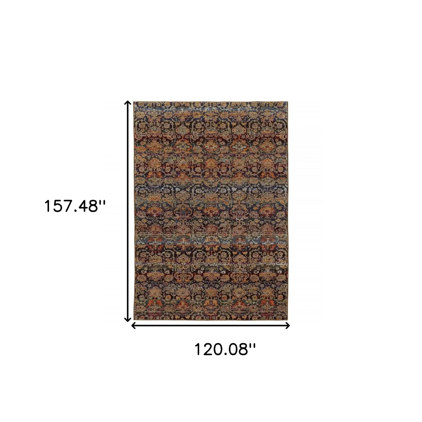10' X 13' Blue and Ivory Abstract Power Loom Area Rug - Homeroots - Flyclothing LLC