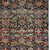 12' Runner Multi and Blue Abstract Power Loom Runner Rug