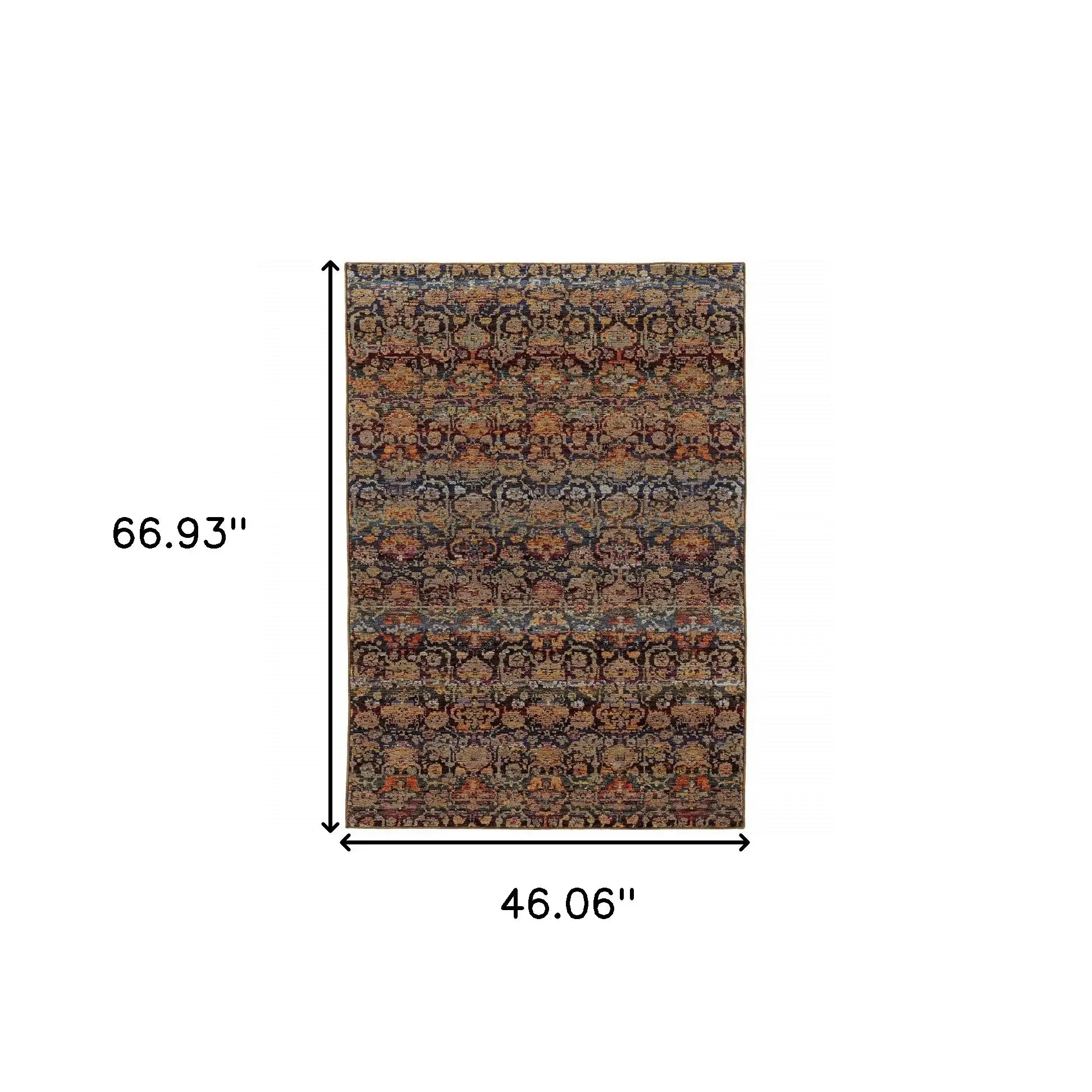 3' X 5' Blue and Ivory Abstract Power Loom Area Rug - Homeroots - Flyclothing LLC