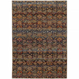 5' X 7' Blue and Ivory Abstract Power Loom Area Rug - Homeroots - Flyclothing LLC