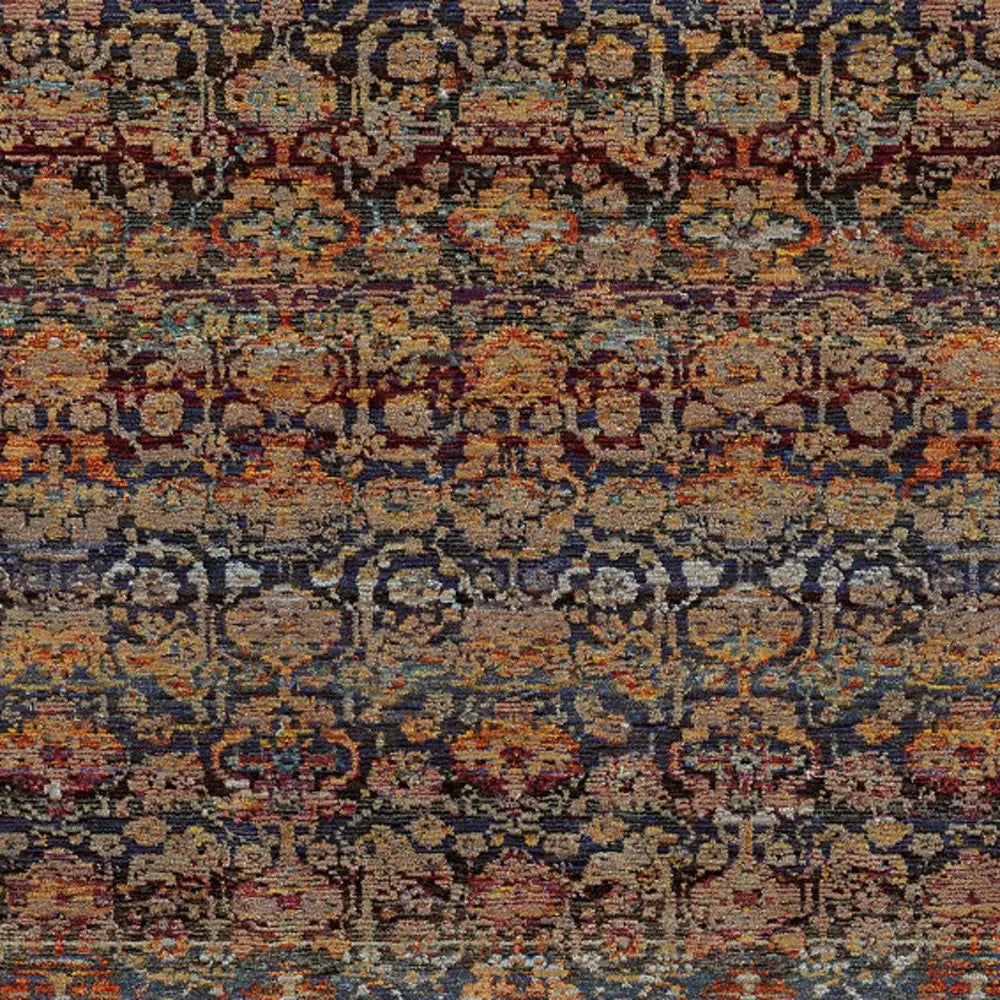 5' X 7' Blue and Ivory Abstract Power Loom Area Rug - Homeroots - Flyclothing LLC