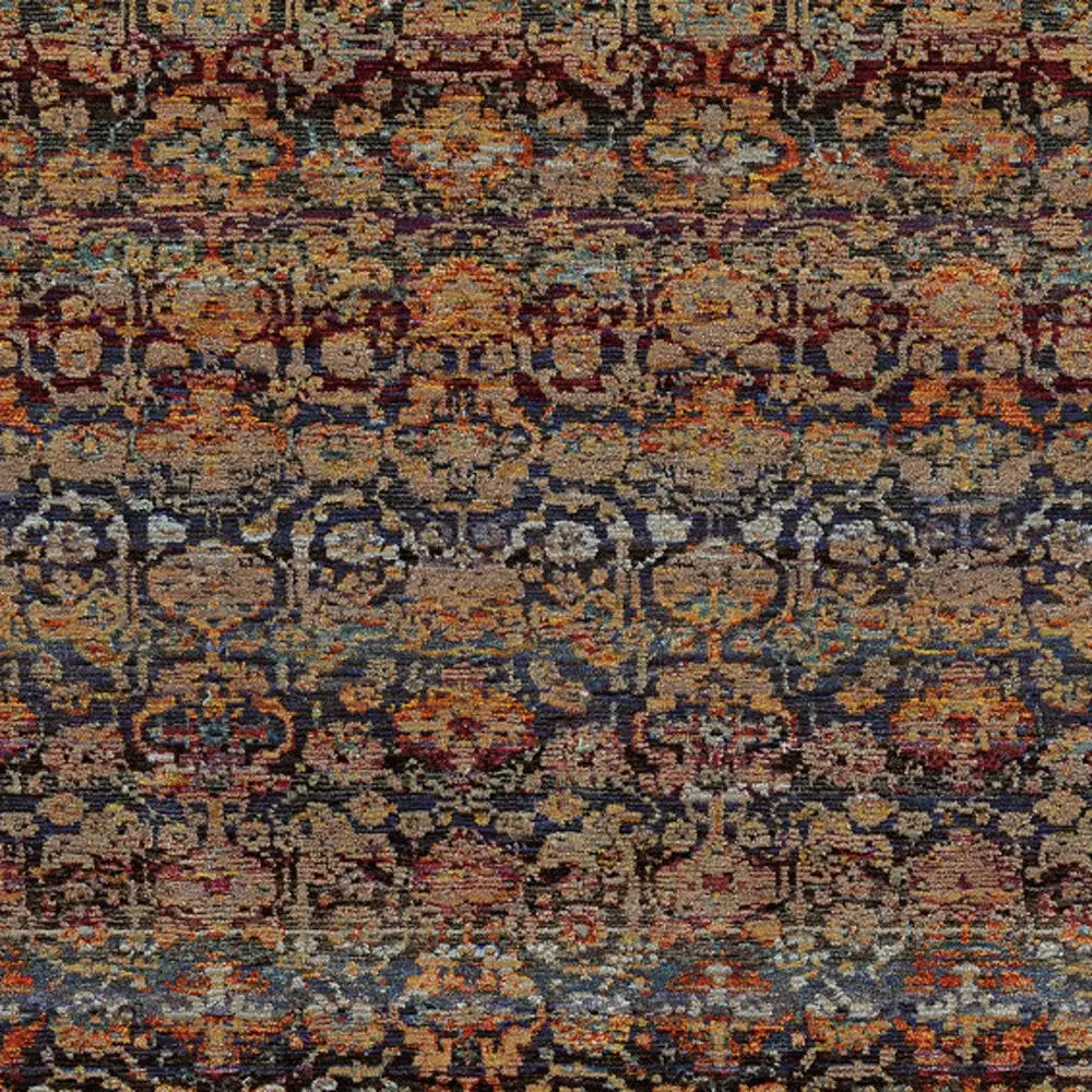 8' X 11' Blue and Ivory Abstract Power Loom Area Rug - Homeroots - Flyclothing LLC