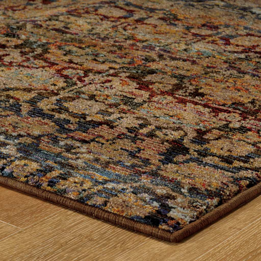 9' X 12' Blue and Ivory Abstract Power Loom Area Rug - Homeroots - Flyclothing LLC