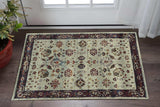3' X 5' Red and Ivory Oriental Power Loom Area Rug - Homeroots - Flyclothing LLC