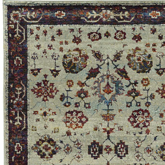 8' X 11' Red and Ivory Oriental Power Loom Area Rug - Homeroots - Flyclothing LLC